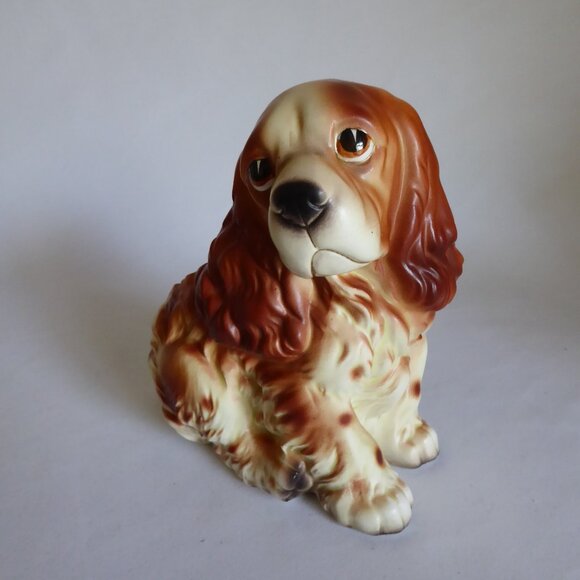 VINTAGE NAPCOWARE JAPAN CERAMIC CAVALIER KING CHARLES SPANIEL DOG VASE PLANTER - Picture 9 of 13